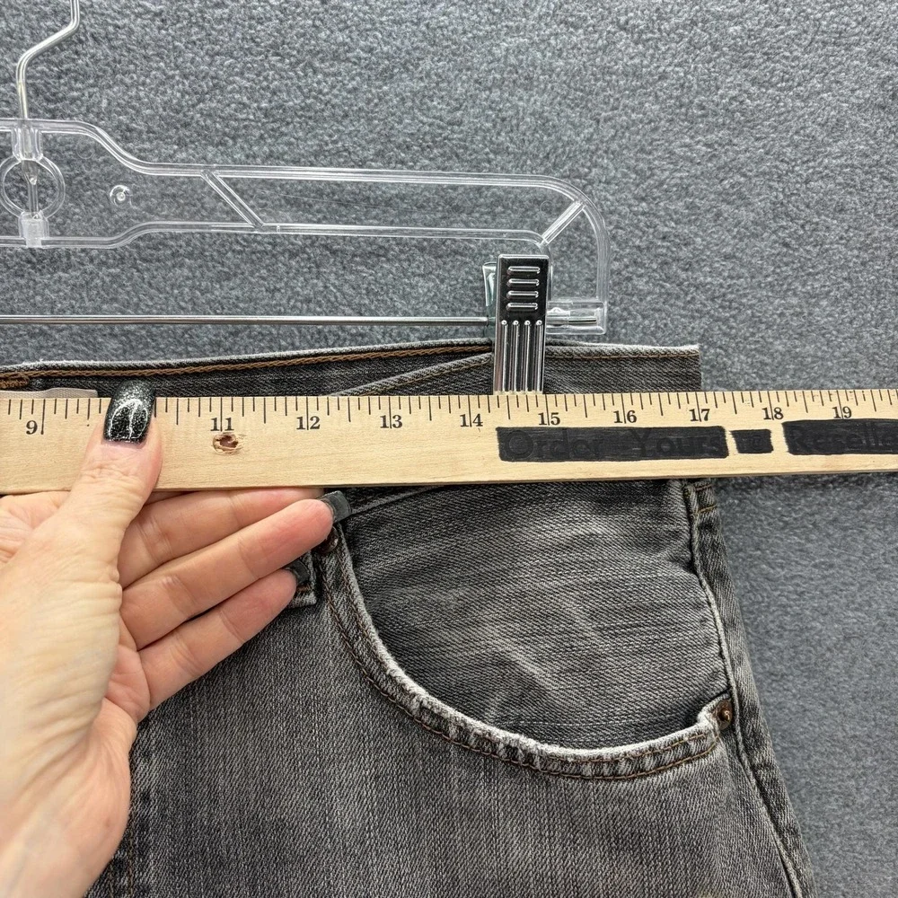 VTG 90s Y2K Levis 501 Jeans Men 34x34 Gray Straight Denim Button Fly Distressed